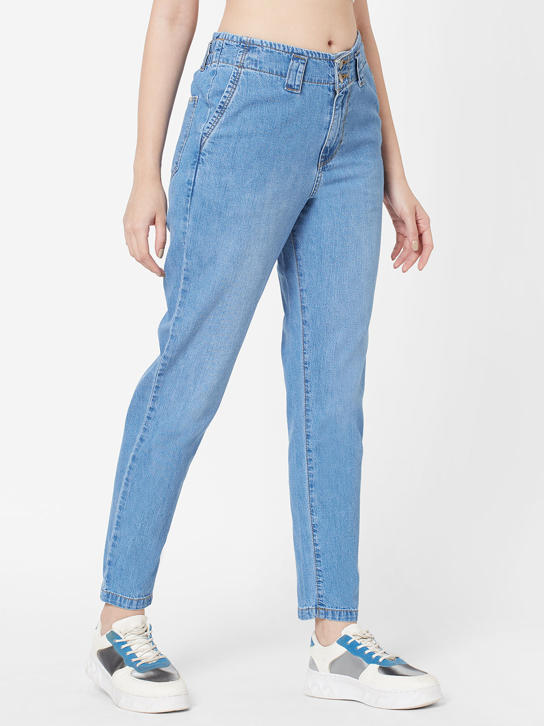 Women Blue High-Rise Baggy Fit Jeans
