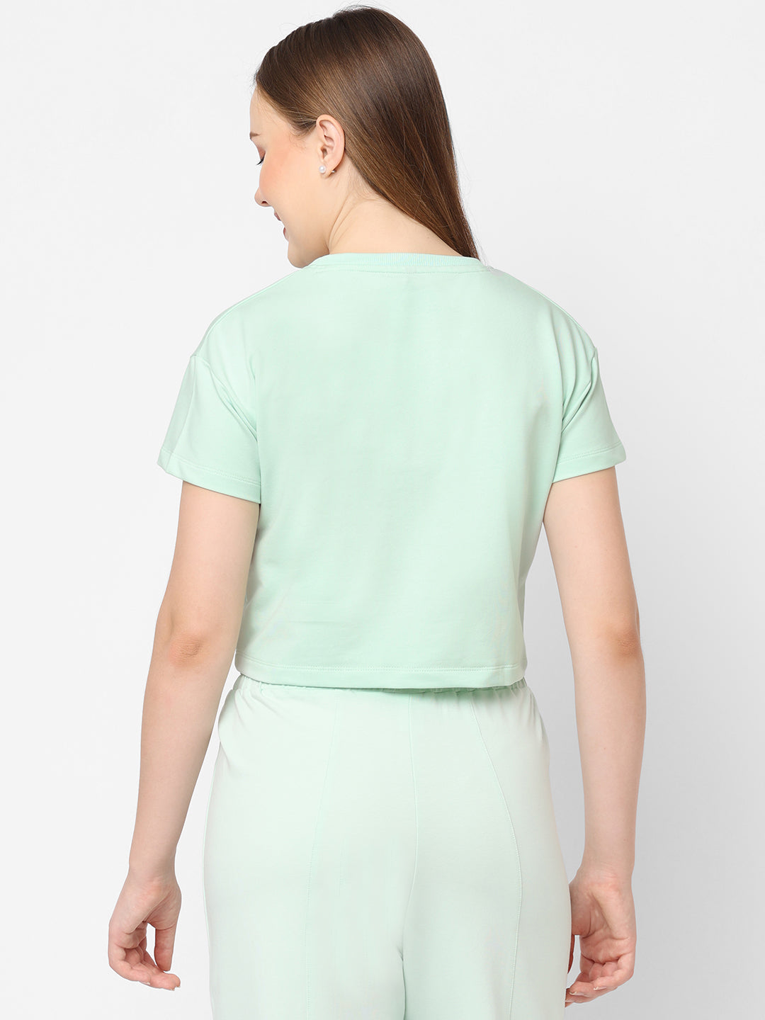 Women Mint Green Athleisure Top