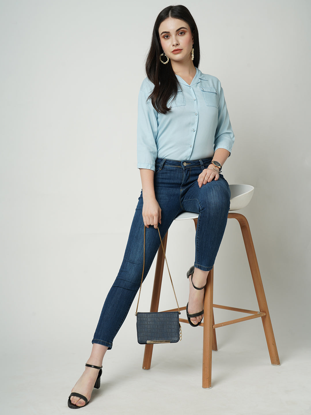 Women Light Blue Shirt