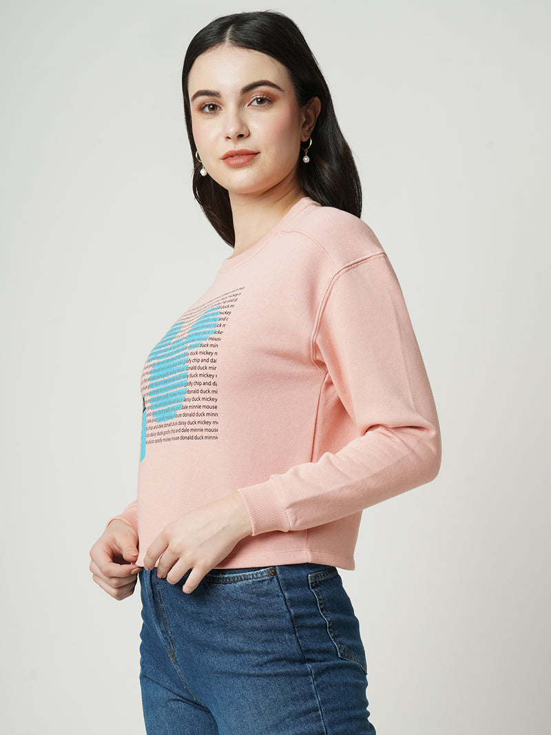 Women Blush Pink Printed Full Length Shirts
