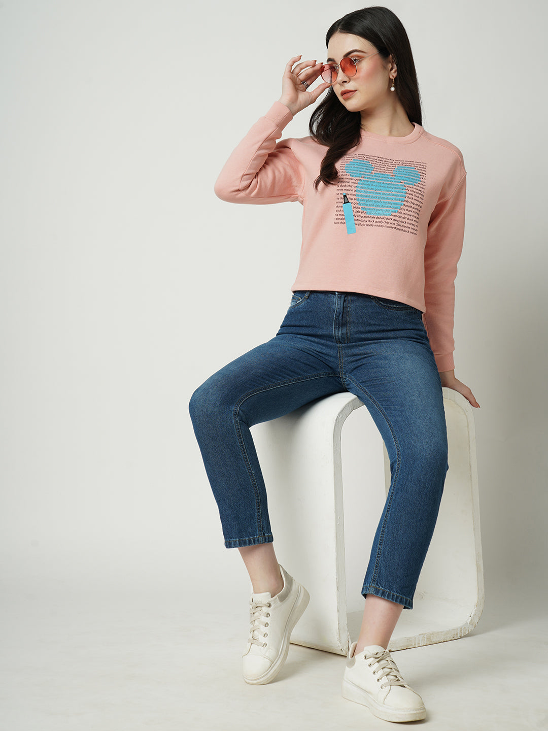 Women Blush Pink Sweatshirt