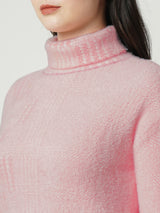 Women Pink Solid Full Length Sweaters & Sweatshirts