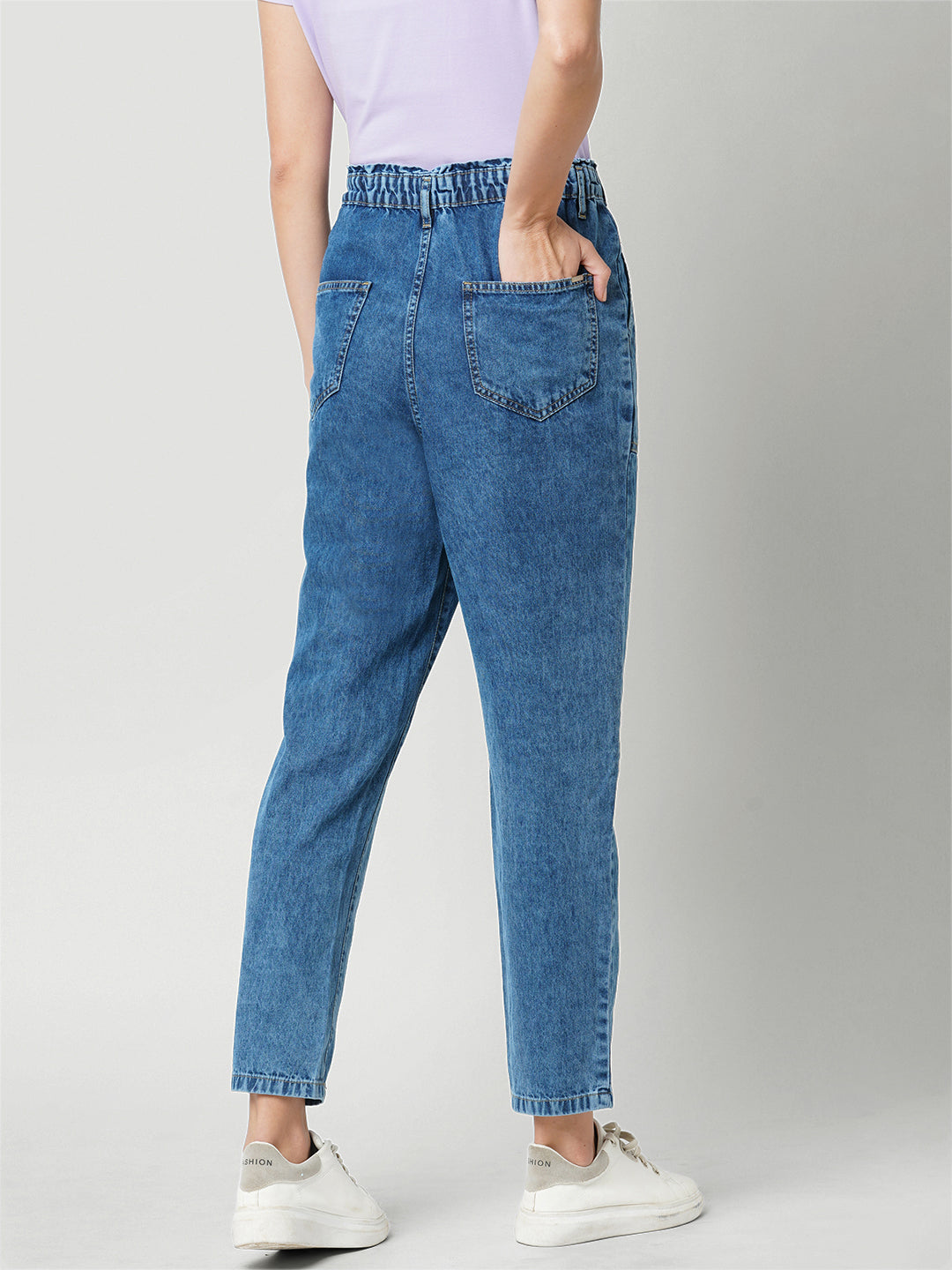 Women Blue High-Rise Baggy Fit Jeans