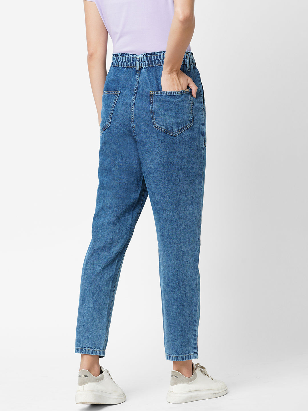 Women Blue High-Rise Baggy Fit Jeans