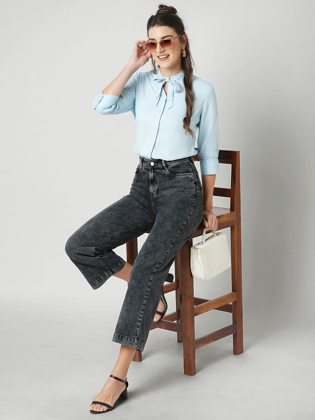 Women Light Blue Top