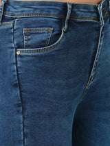 Women Blue Mid Rise Skinny Jeans