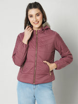Women Maroon Solid Full Length Jackets & Shrugs
