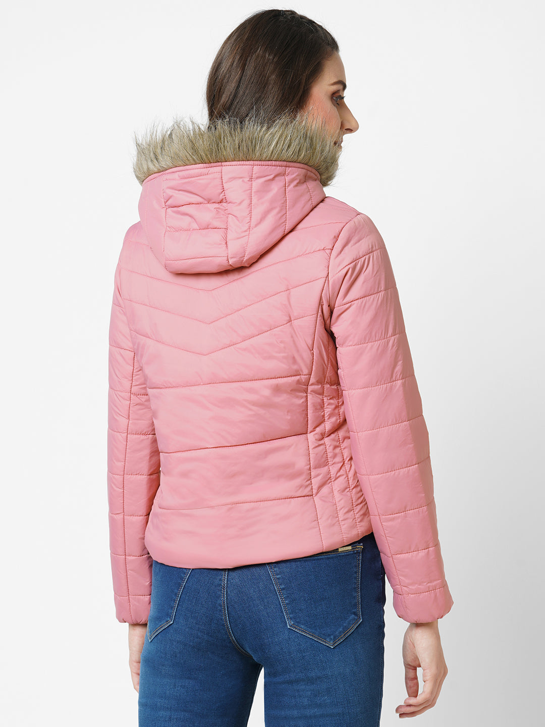 Women Blush Pink Winter Jacket