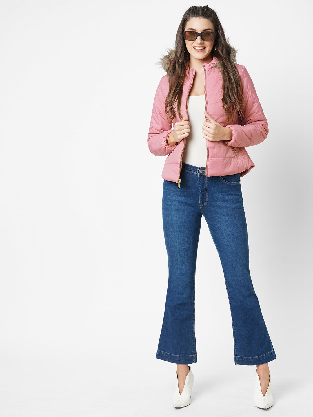 Women Blush Pink Winter Jacket