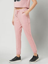 Women Pink High Rise Athleisure Jogger