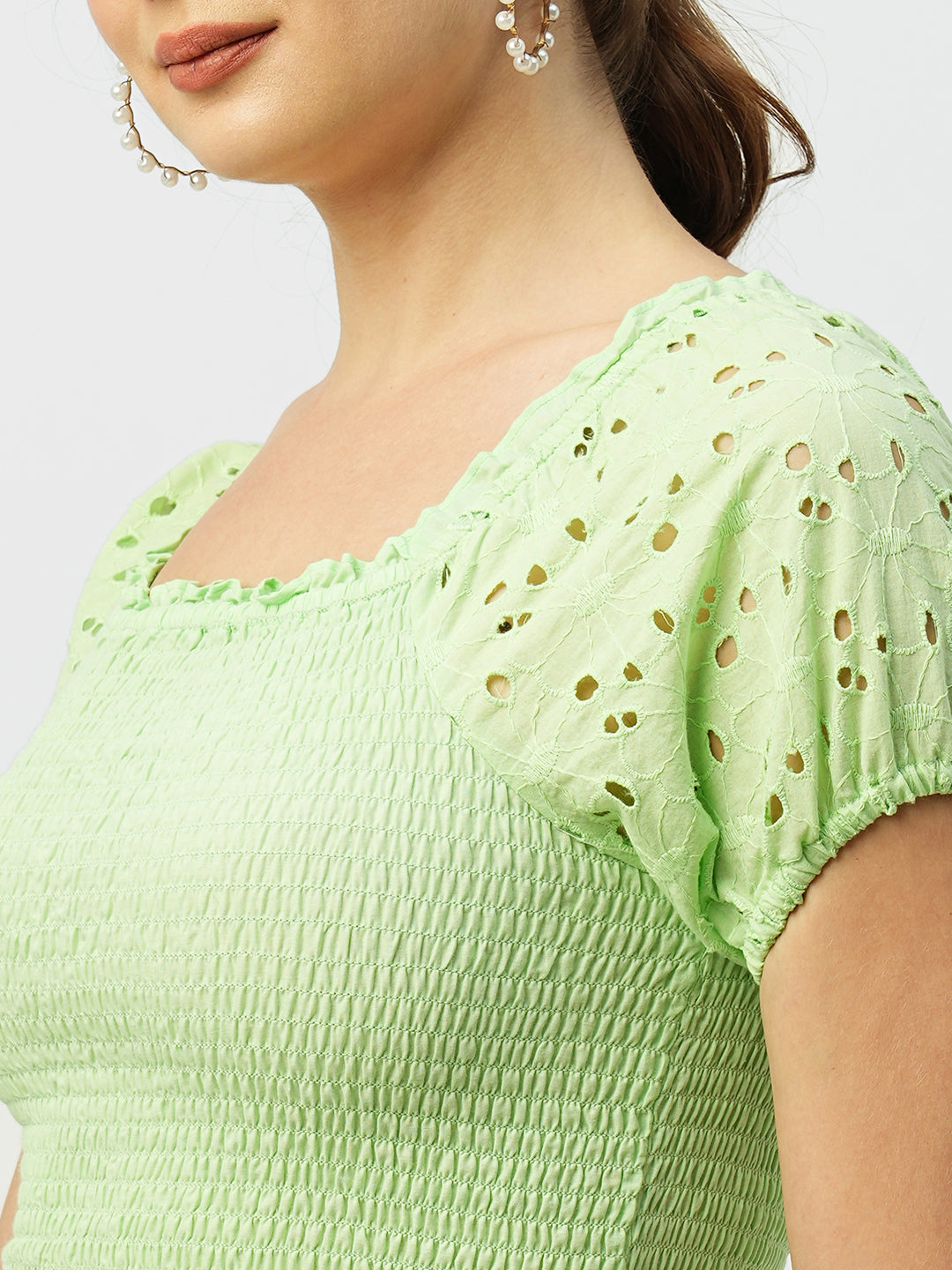 Women Leafy Crop Top