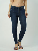 Women Dark Blue High Rise Skinny Jeans