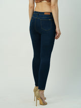 Women Dark Blue High Rise Slimming Skinny Jeans