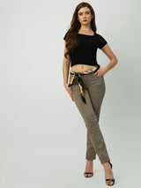 Women Black Solid Short Sleeves Topwear
