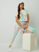 Women Multicolor Tie & Dye High Rise Jogger