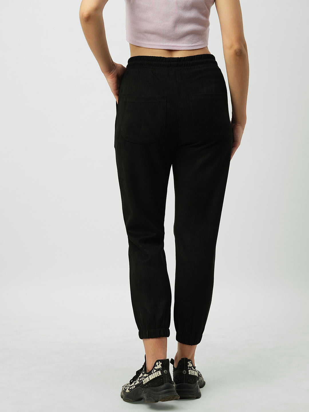 Black High-Rise Joggers