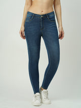 Women Blue High Rise Skinny Jeans