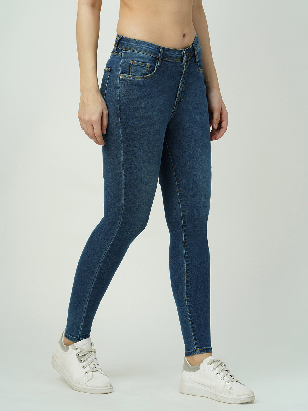 Women High-Rise Mini Flare Jeans