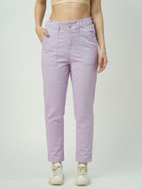 Women Lilac High Rise Baggy Fit Jeans