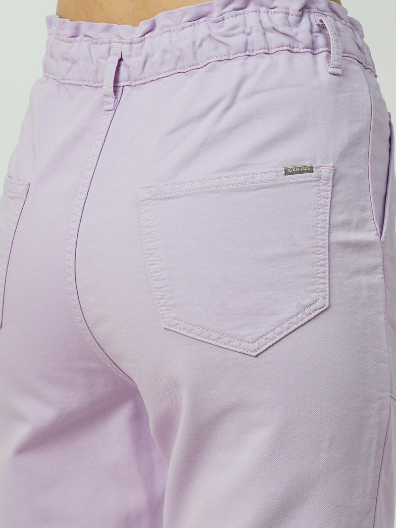 Women Lilac High Rise Baggy Fit Jeans