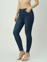 Women Dark Blue High Rise Skinny Jeans