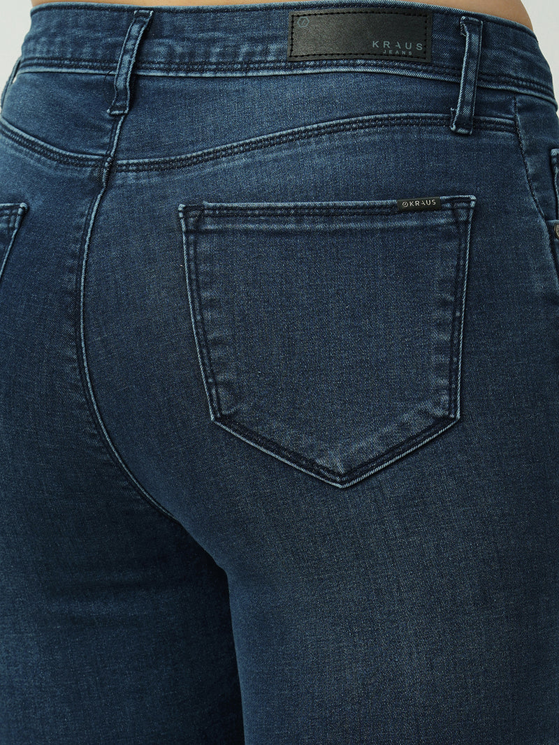 Women Dark Blue High Rise Skinny Jeans