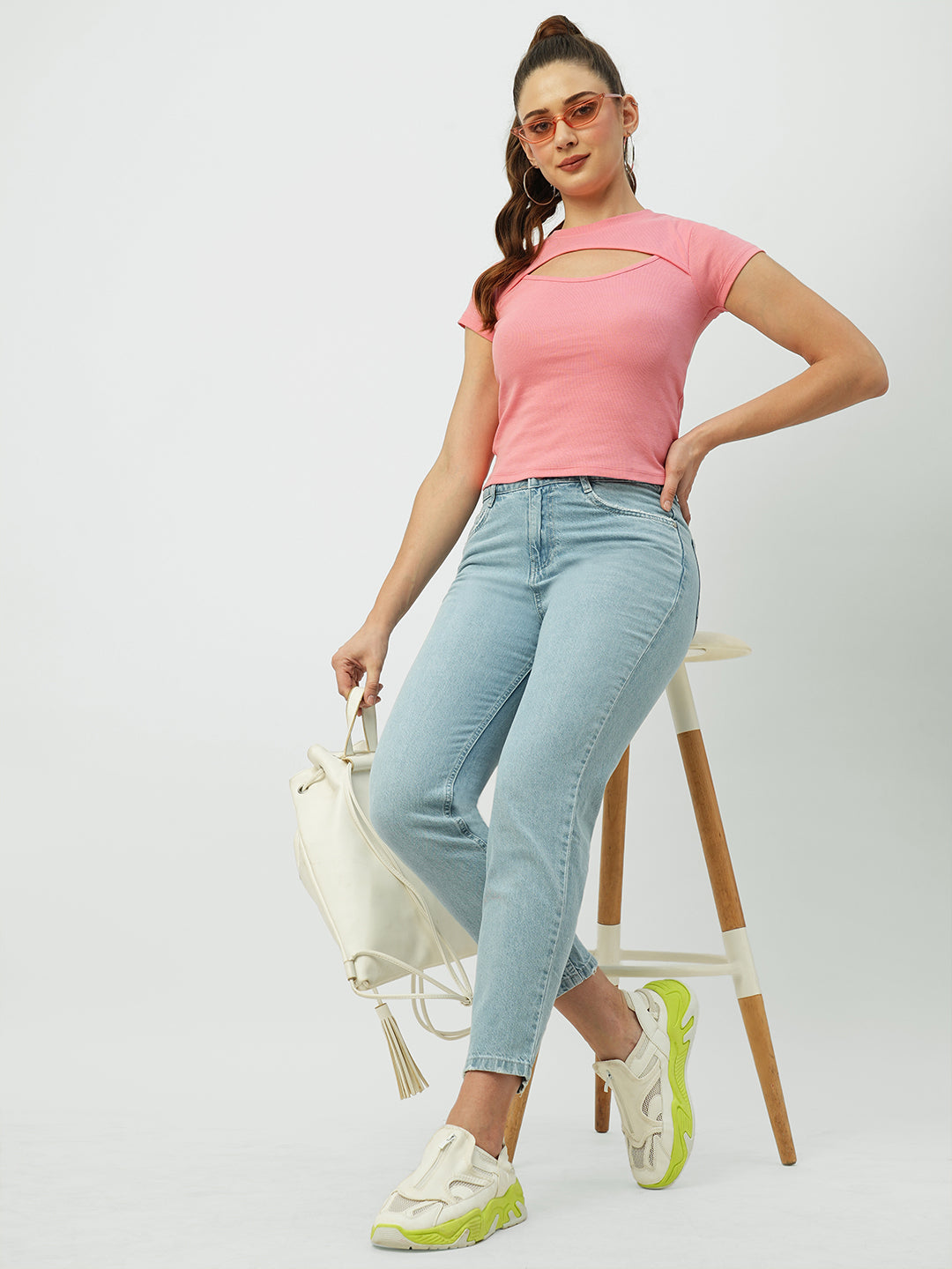 Women Sugar Coral Crop Tees