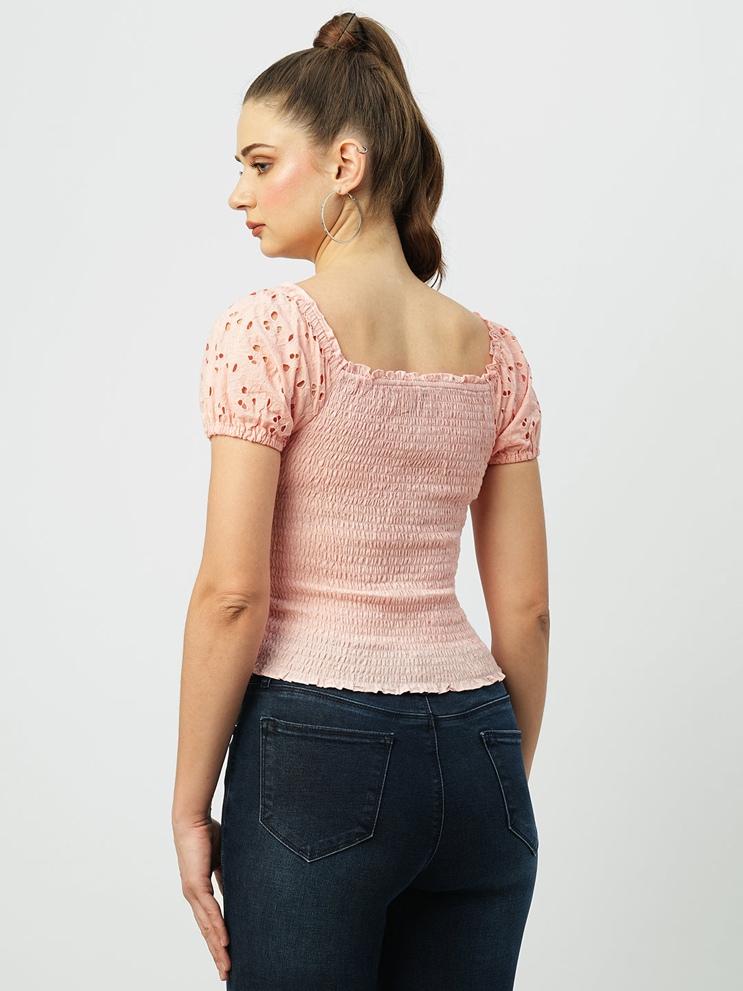 Women Bubble Gum Pink Crop Top