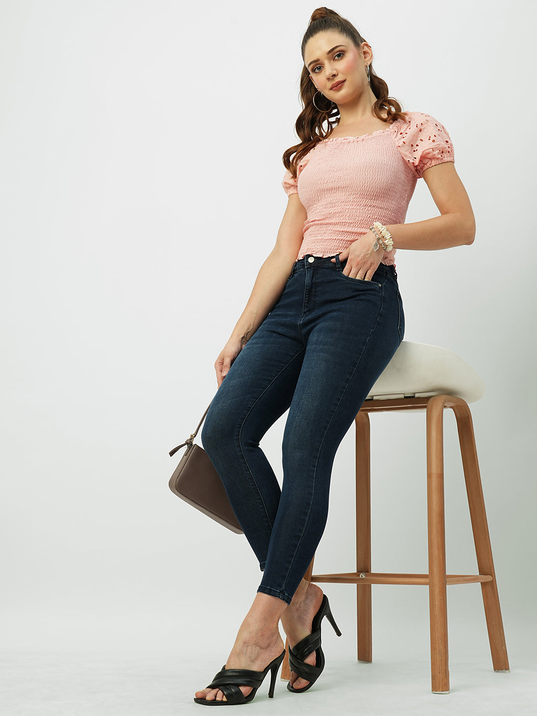 Women Bubble Gum Pink Crop Top