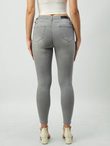 Women Grey Mid Rise Sculpt Fit Jeans