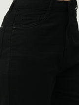 Women Black High Rise Straight Fit Jeans