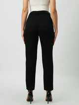 Women Black High Rise Straight Fit Jeans