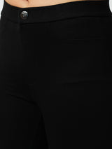 Women Black High Rise Skinny Treggings