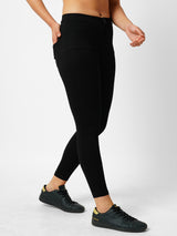 Women Black High Rise Skinny Treggings