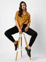 Women Black High Rise Skinny Treggings