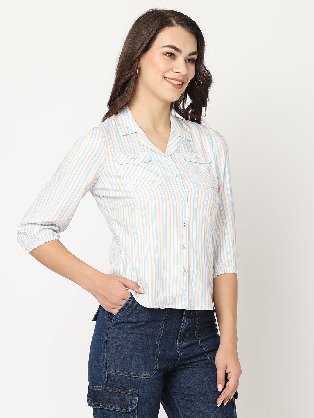 Women Multi Stripe Shirt