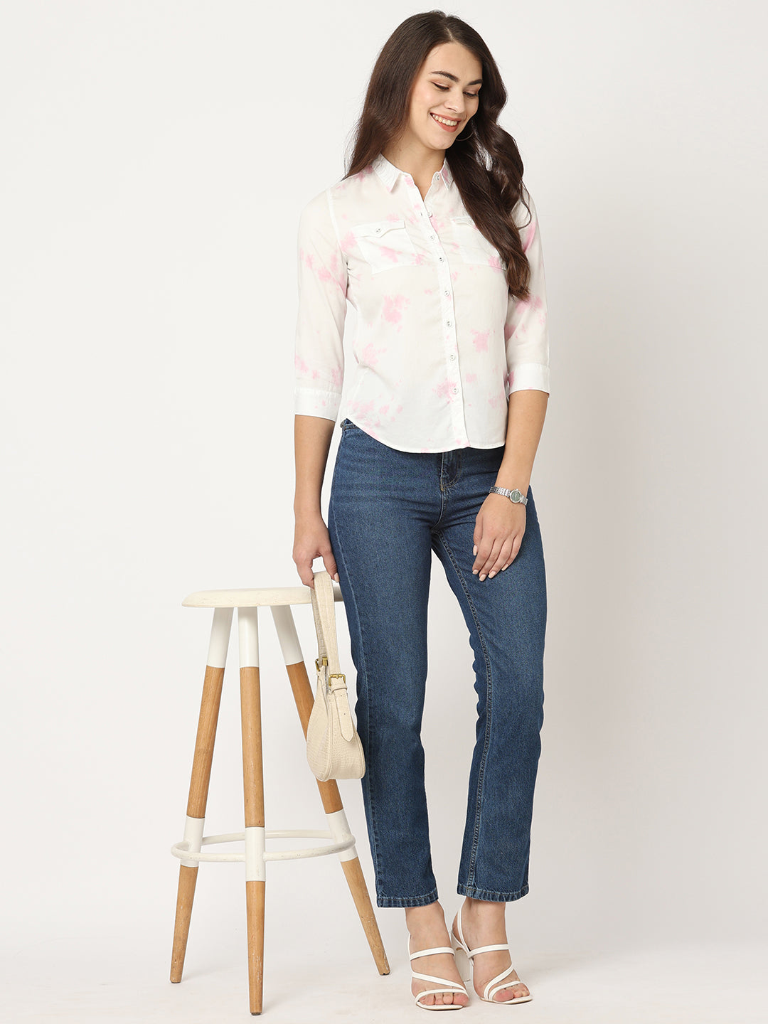 Women Blue High-Rise Relax Straight Fit Jeans