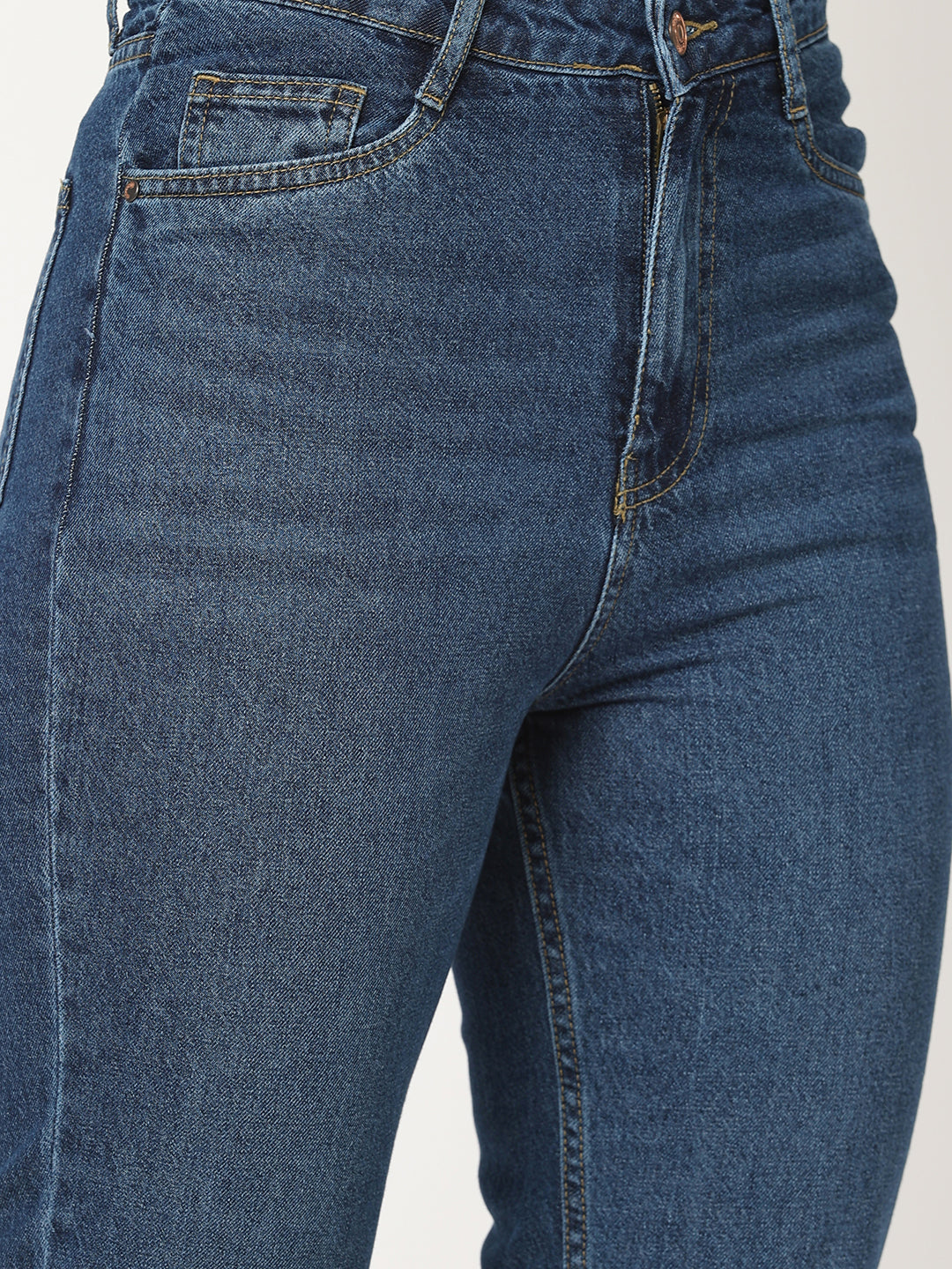 Women Blue High-Rise Relax Straight Fit Jeans