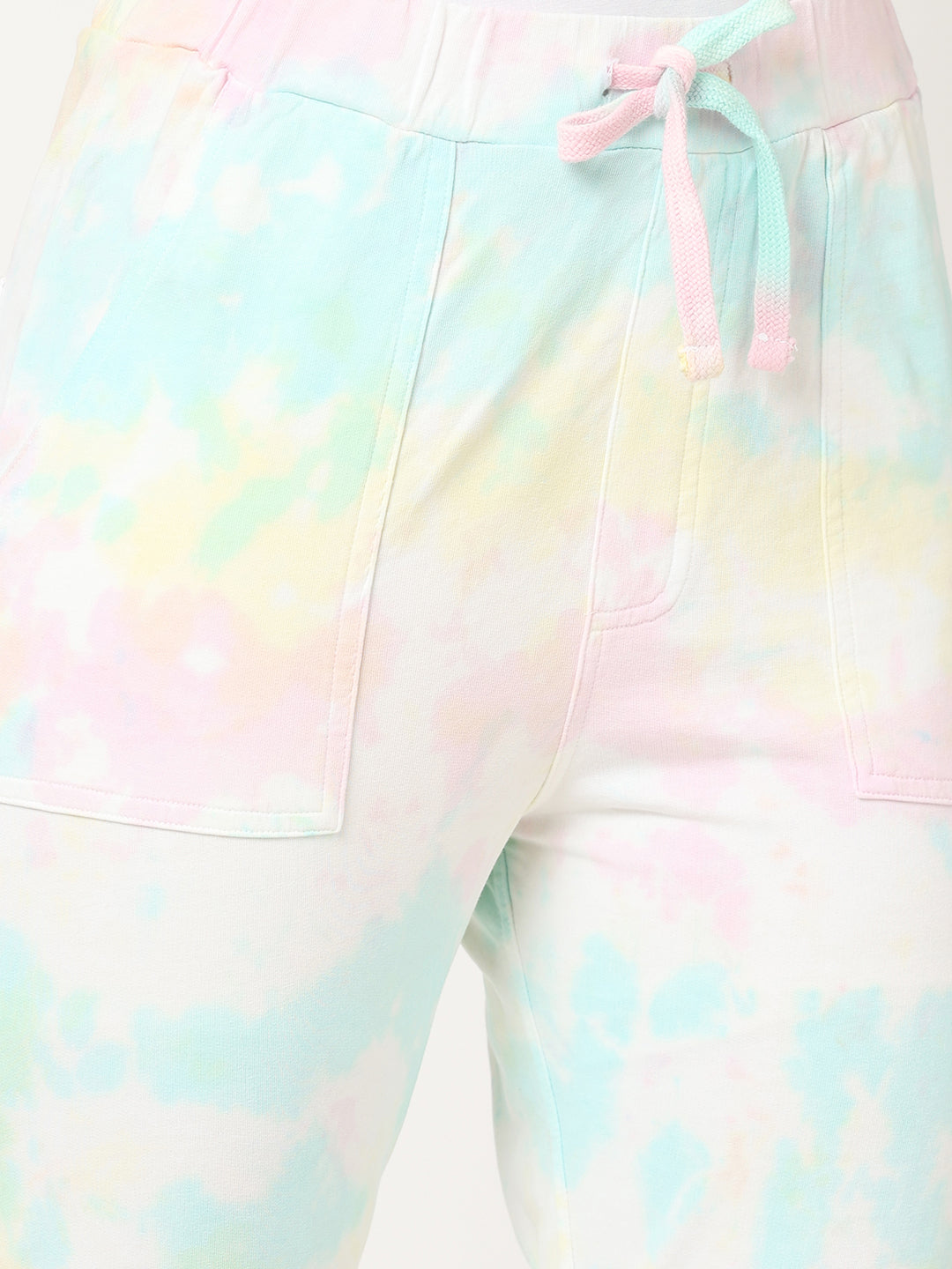 Women Multicolor Tie & Dye High-Rise Jogger