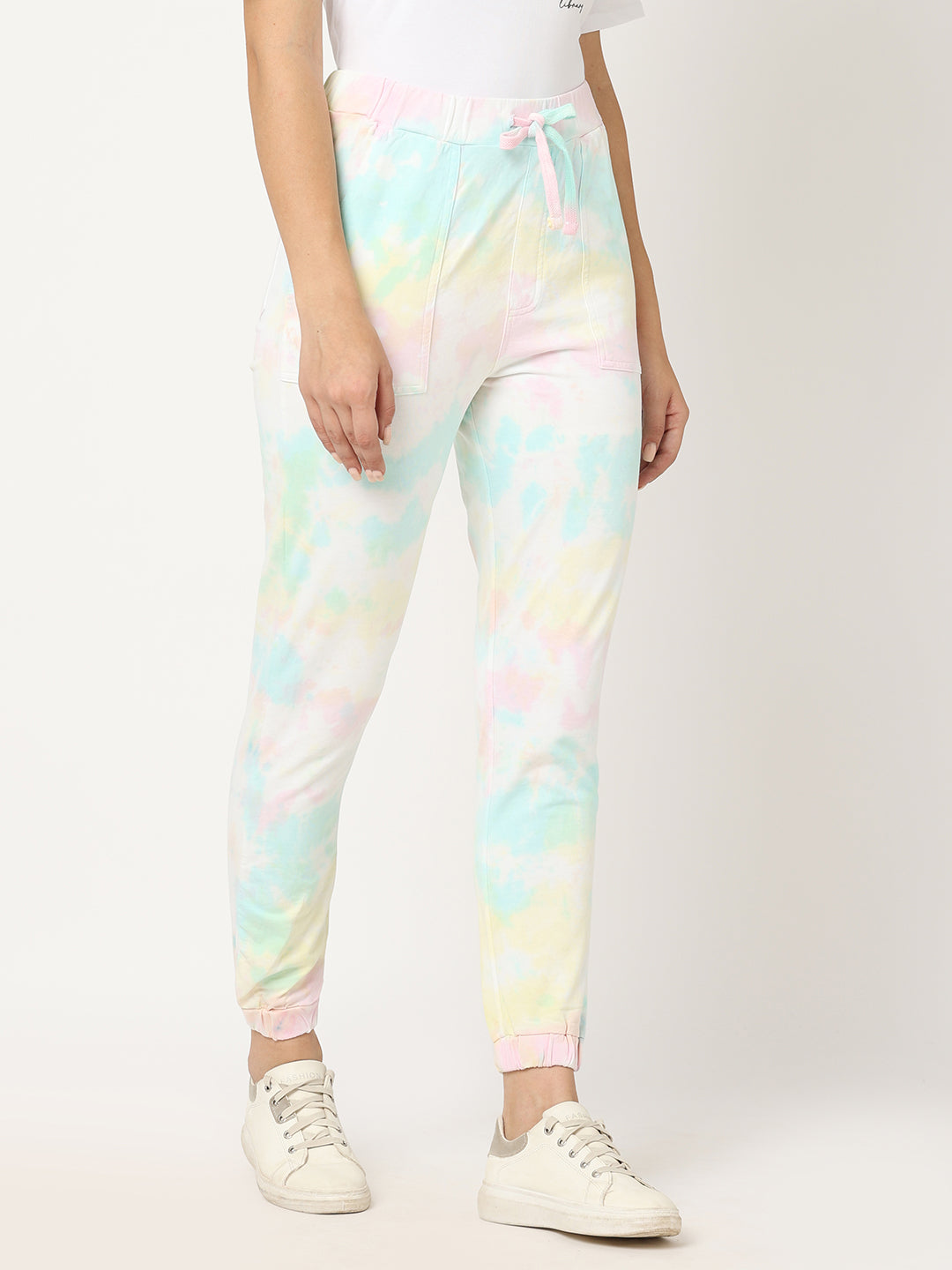 Women Multicolor Tie & Dye High-Rise Jogger