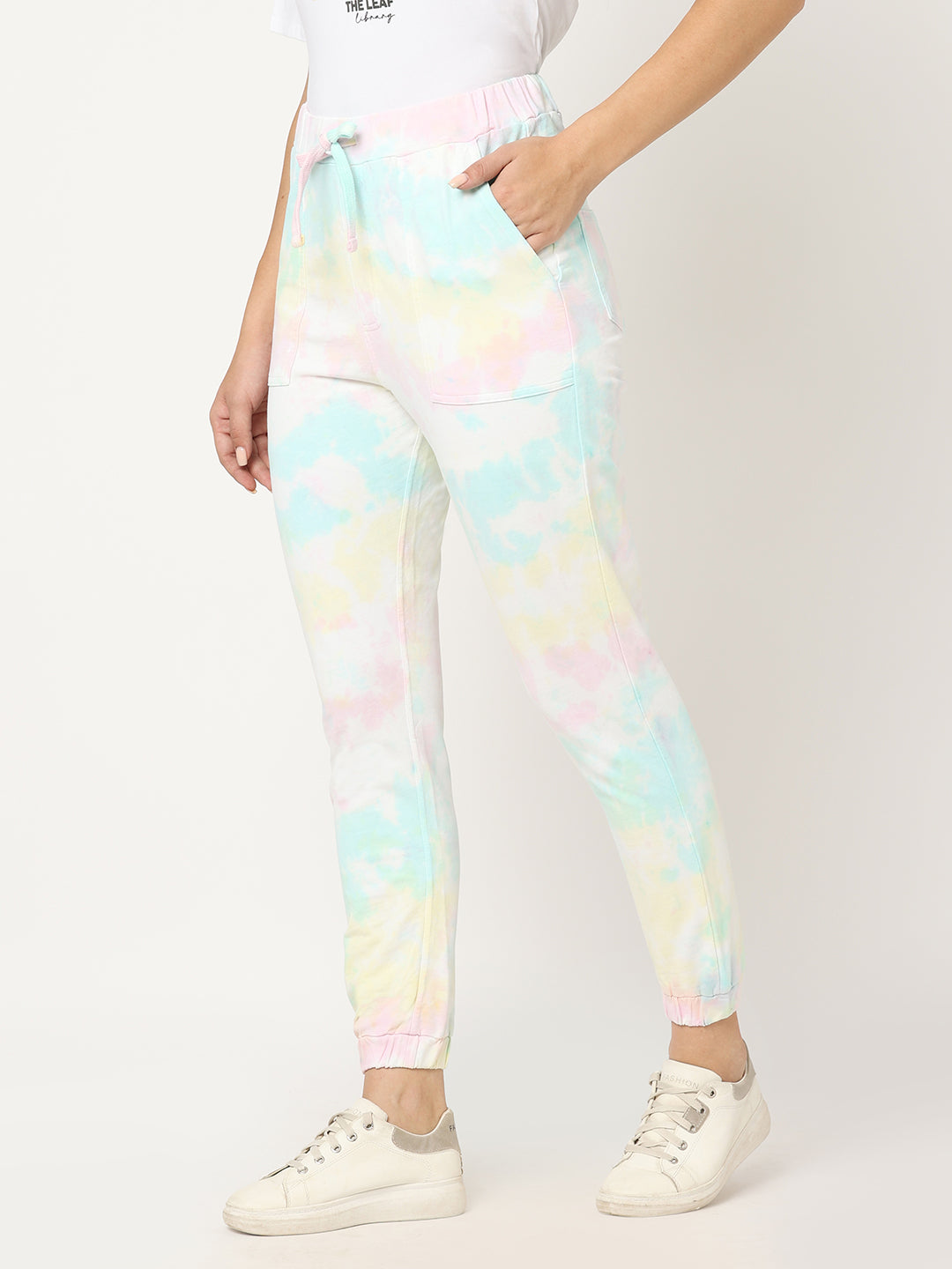 Women Multicolor Tie & Dye High-Rise Jogger