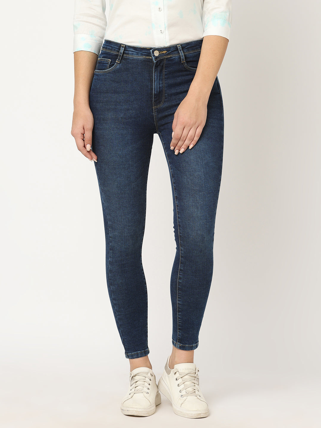 Women Blue Sky High-Rise Skinny Fit Jeans