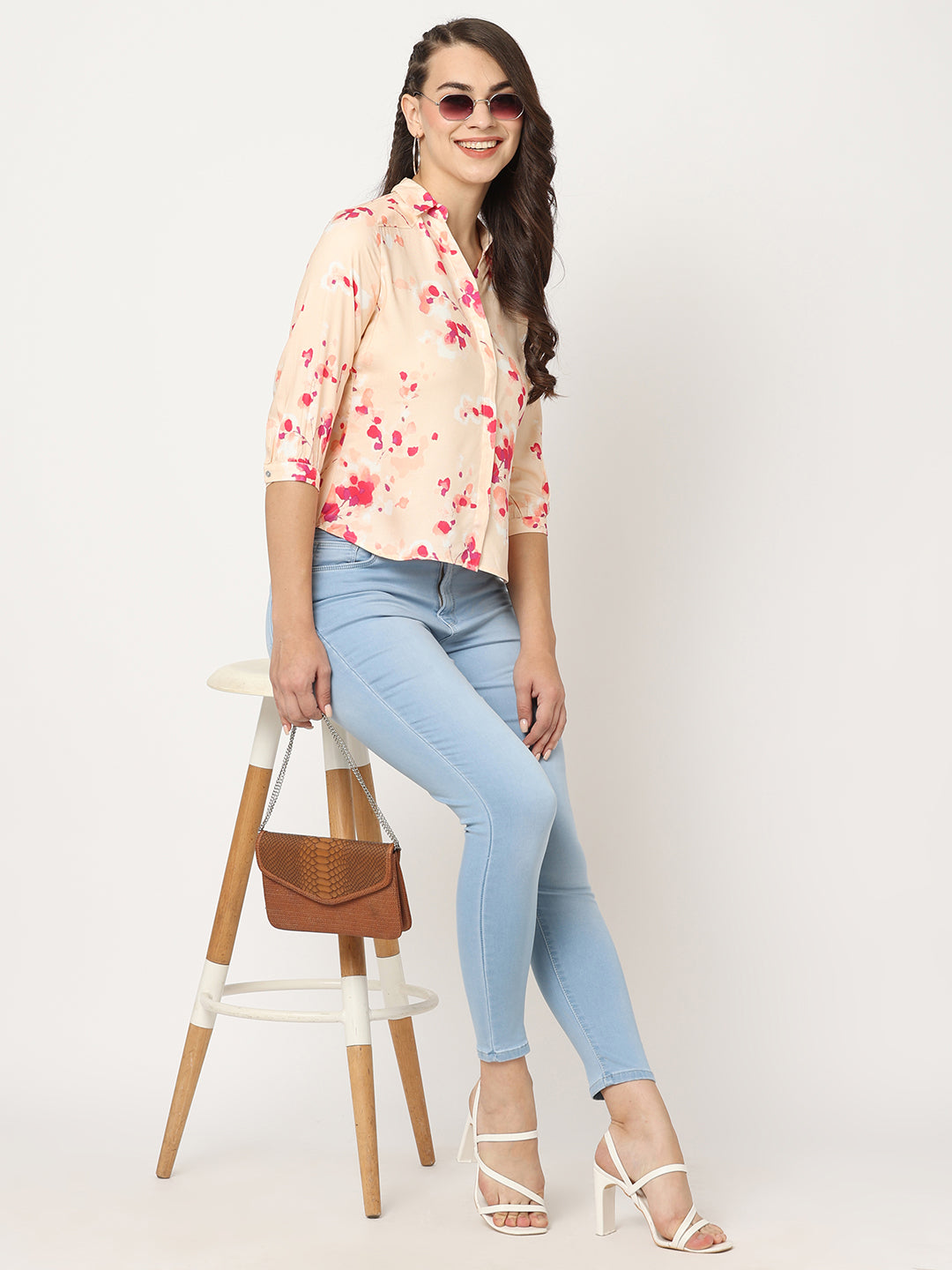 Women Light Blue Sky High-Rise Skinny Jeans