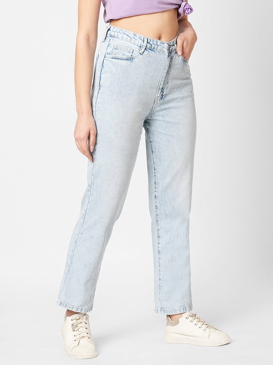 Women Blue Relax Straight Fit Jeans