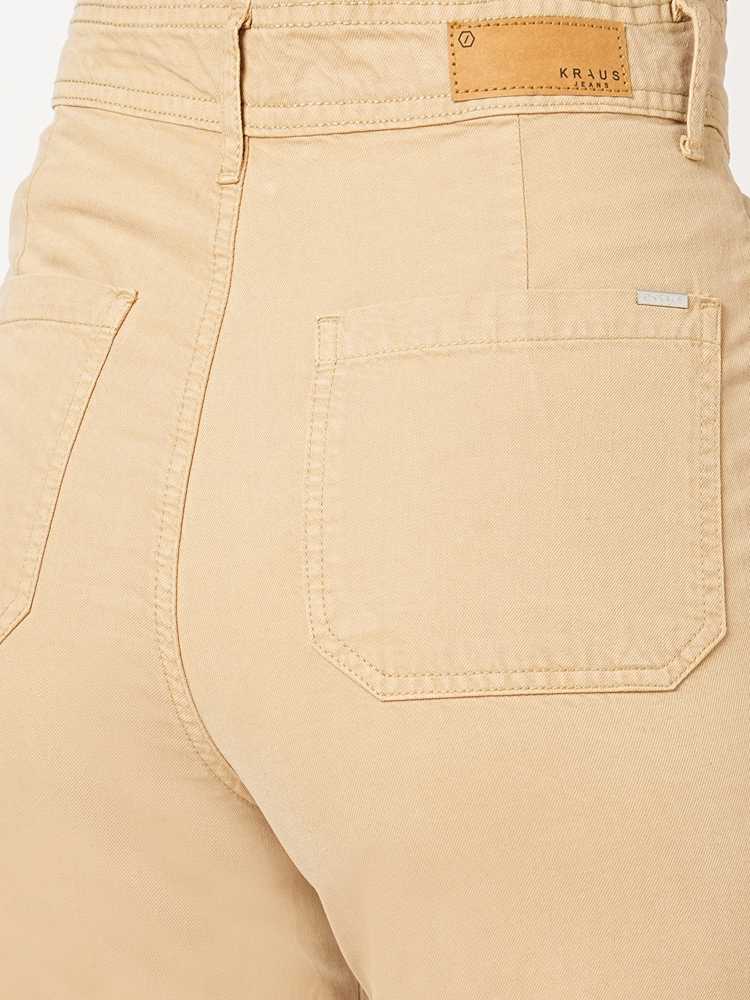 Women Oatmilk High-Rise Loose Straight Fit Jeans