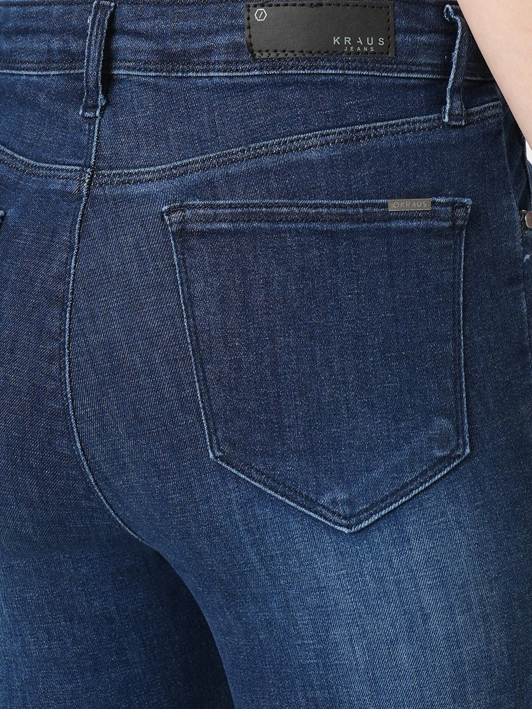 Women Blue Hig-Rise Mini Flare Jeans