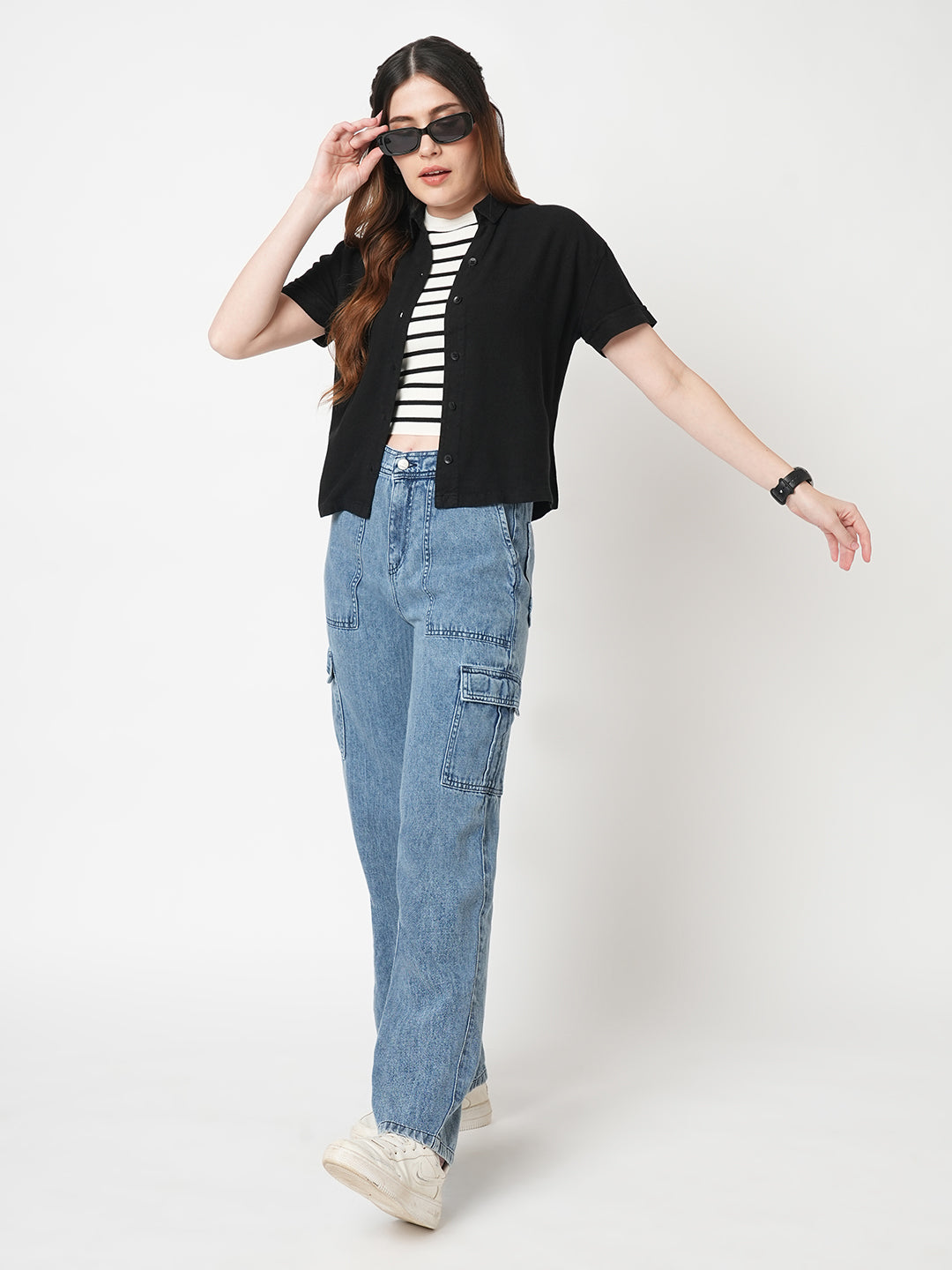 Women Blue Cargo