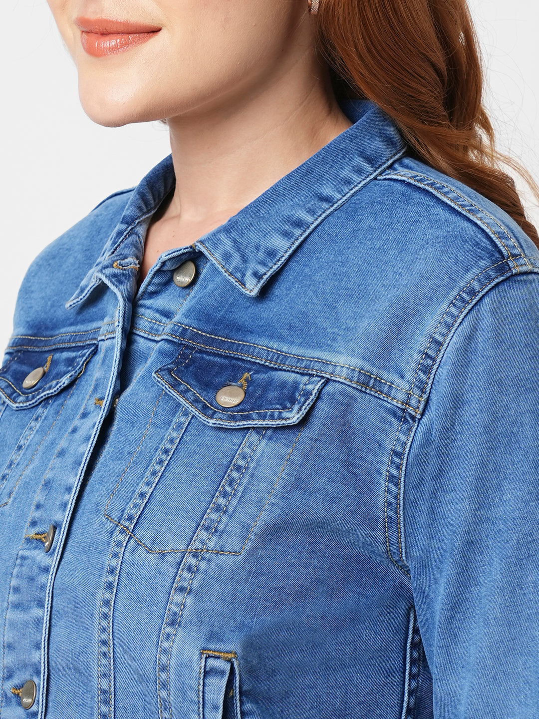 Women Blue Denim Jacket
