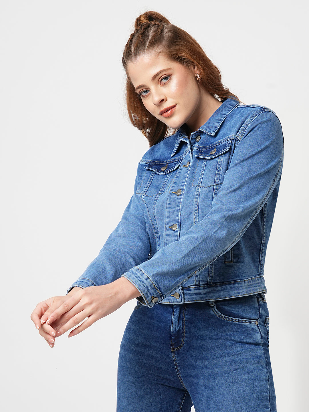 Women Blue Denim Jacket