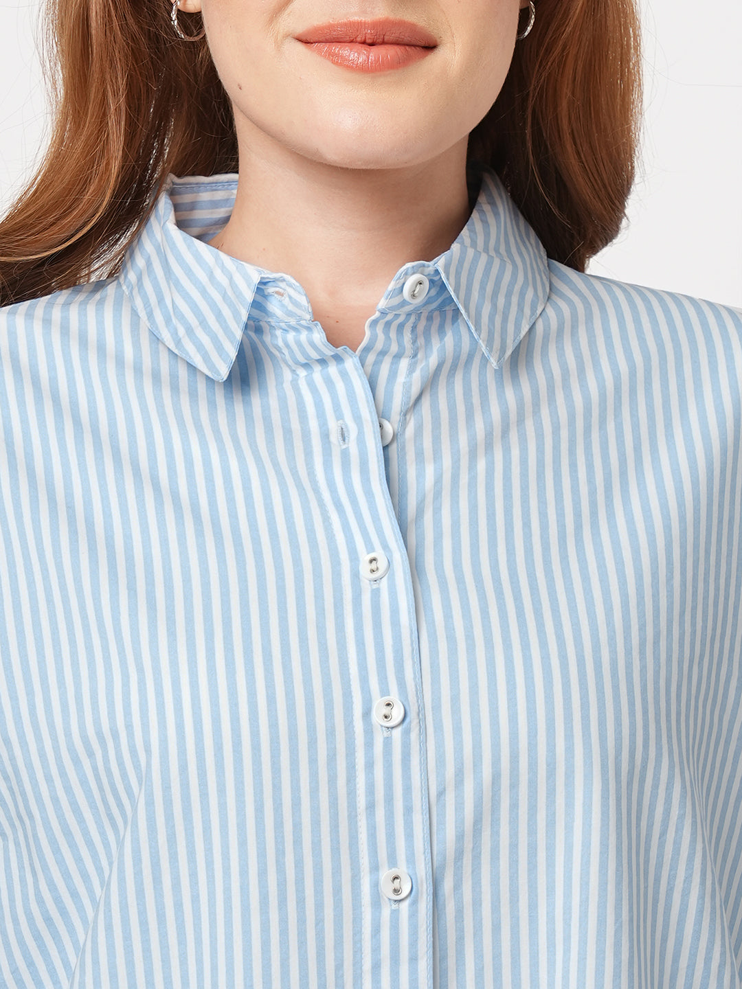 Women Oversized Striped Shirt